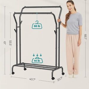 New inbox double rod clothes, closet